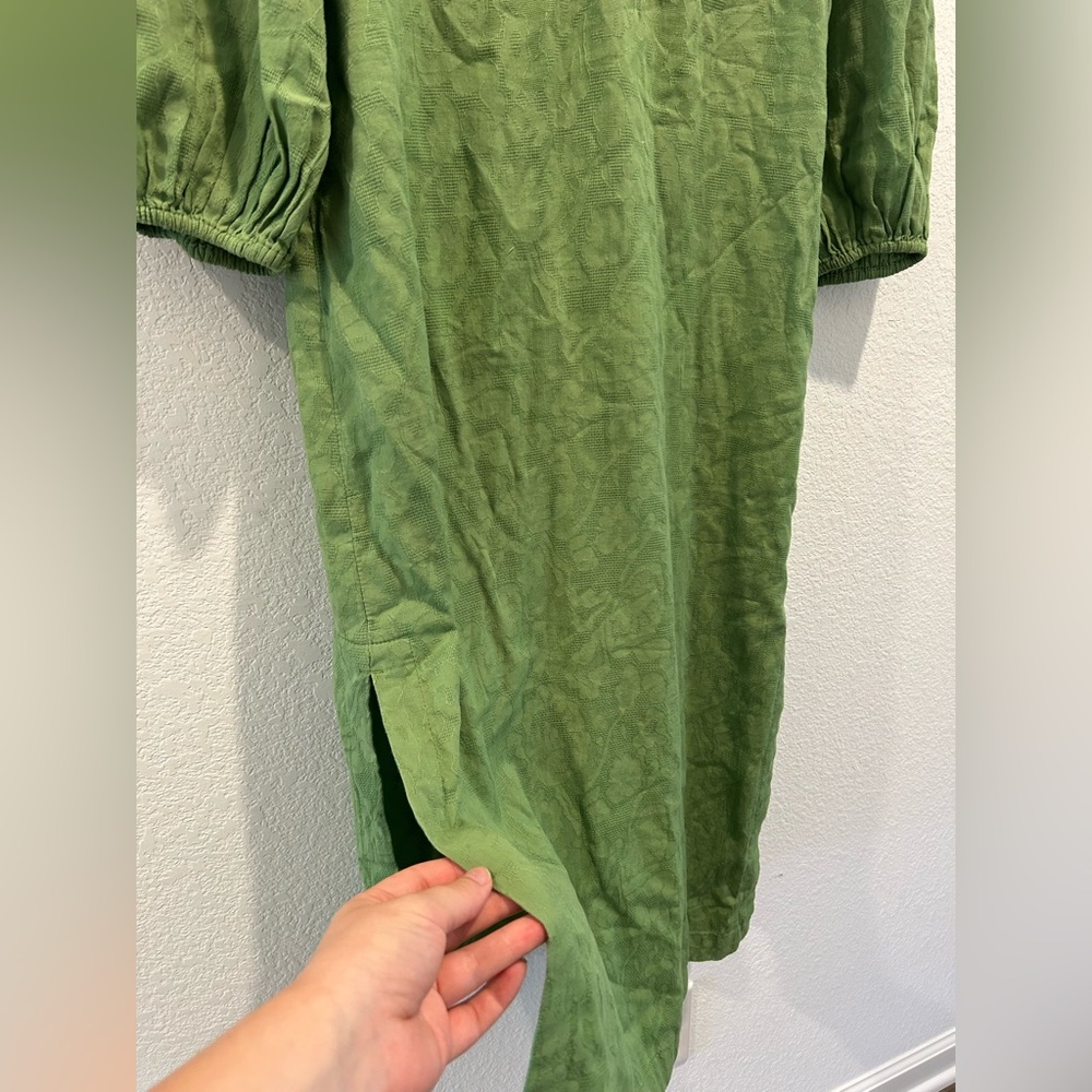 Maeve by Anthropologie Green floral Textured Dress - Picture 5 of 9